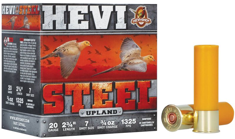 HEVI-Steel Upland, 20 Gauge, 7 Shot, 2-3/4 in, 3/4 oz, 1325 fps