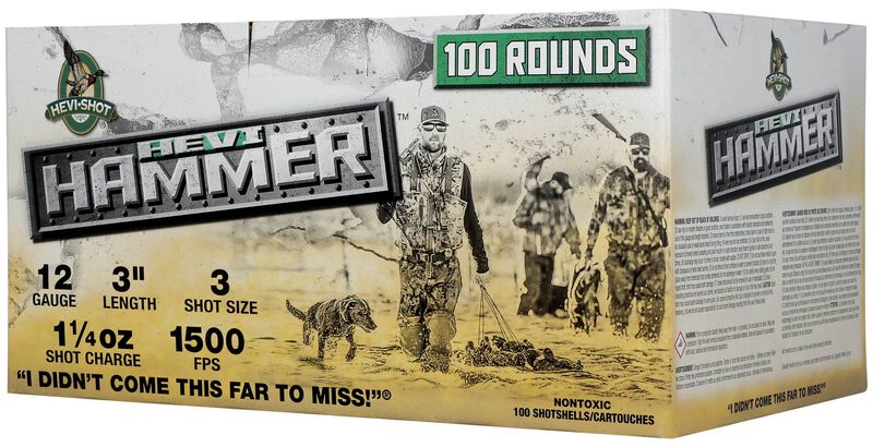Hevi-Hammer, 12 Gauge, 3 Shot, 3 in, 1 1/4 oz, 1500 fps