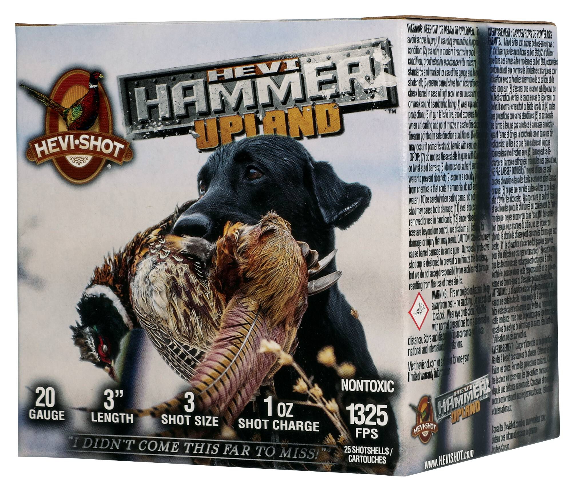 Buy Hevi-Hammer Upland 20 Gauge Ammo | 3 Shot, 1 oz, 3in / 76mm