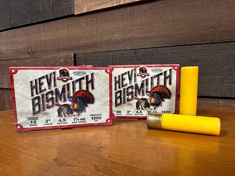 HEVI-Bismuth Turkey, 20 Gauge, 4 and 5 Shot, 3 in, 1 1/4 oz, 1300 fps