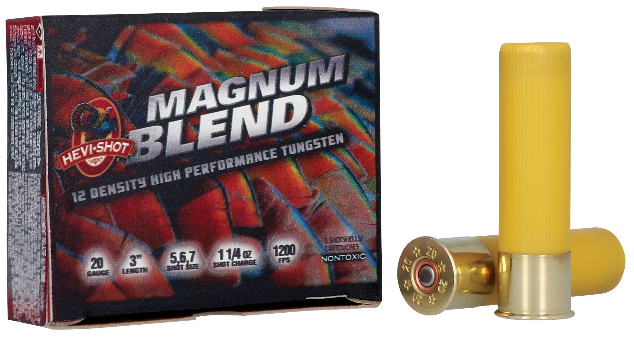 5 Rds Hevi-Shot Magnum Blend 20 Gauge 3 In 5,6,7, Shot 20 Ga Shotgun Shells-img-0