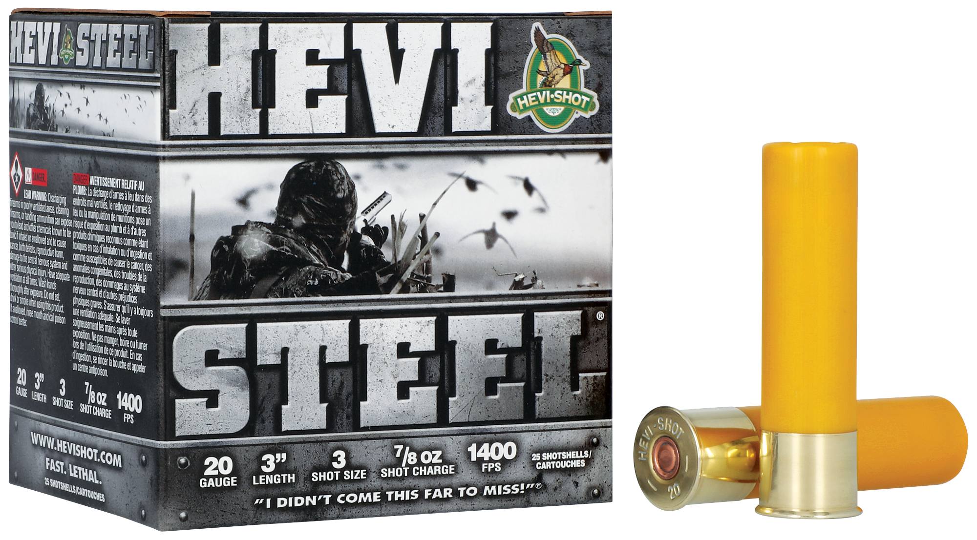 Buy Hevi-Steel 20 Gauge Ammo | 3 Shot, 7/8 oz, 3in / 76mm, 1400